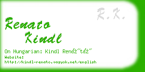 renato kindl business card